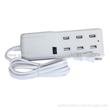 Six-port USB 7.1A APL-USB603 Charger for iPad, iPod, Mobile Phone, Laptop and Camera